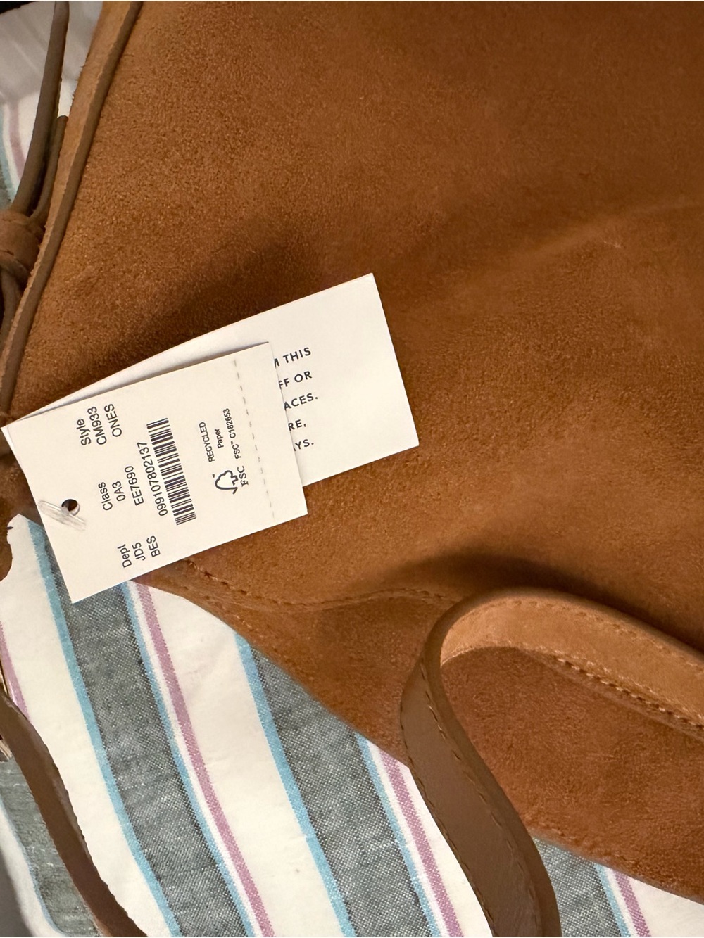 J. Crew Suede Shoulder Bag in Blonde Espresso + Matching belt - Picture 3 of 4